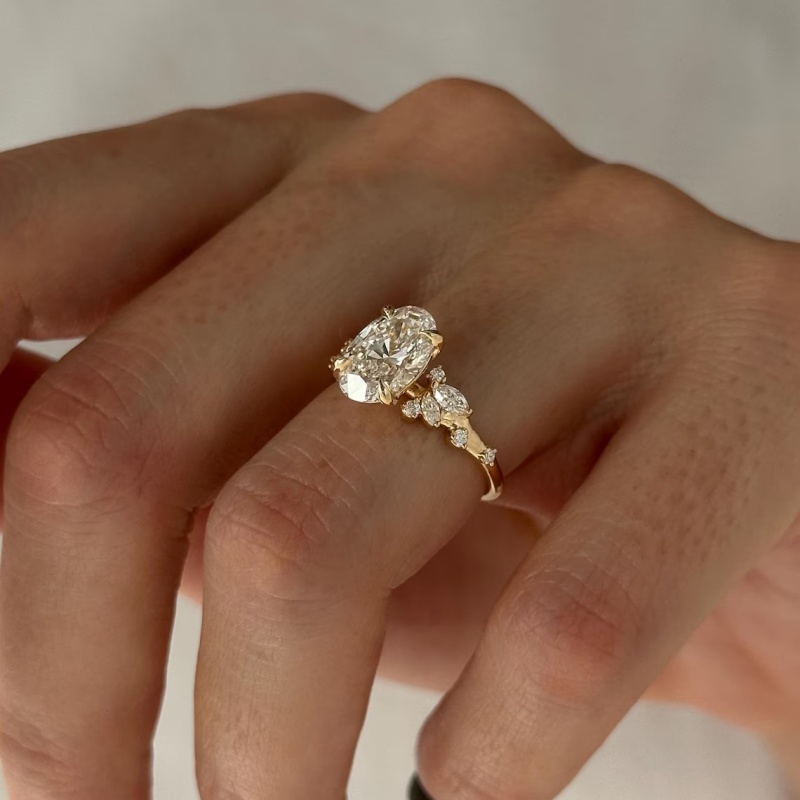 CxsJeremy IGI EF VS-VVS Oval C - Vintage Fashion Rings For Women recension och pris