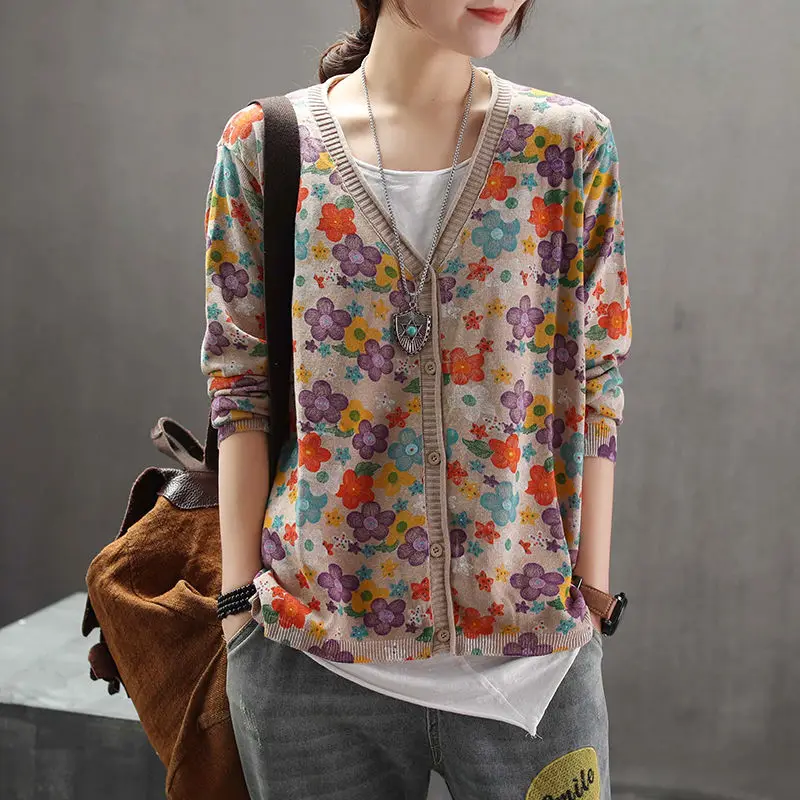 Vintage Loose Sweaters Coat Sp - Crop Cardigan Vintage recension och pris