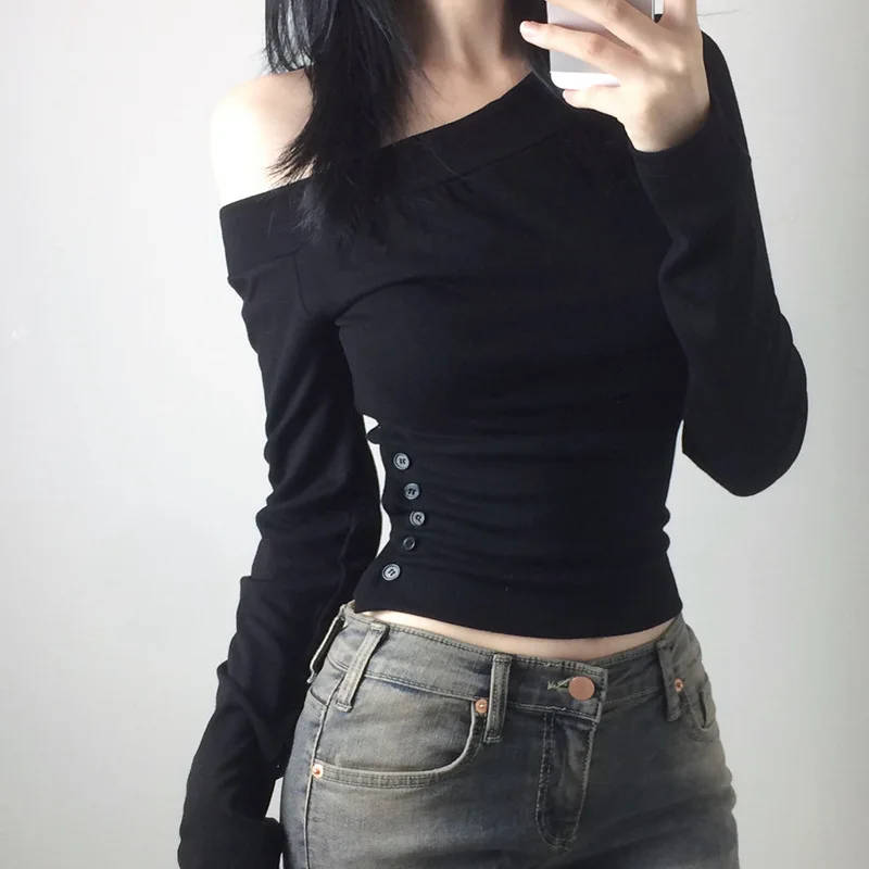 Y2K Vintage Pleated Button T-S - Vintage Women Fashion recension och pris
