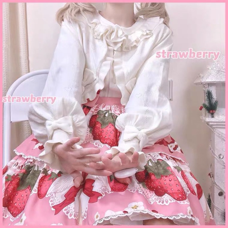 Japanese Lolita Heart Cut-out  - Crop Cardigan Vintage recension och pris
