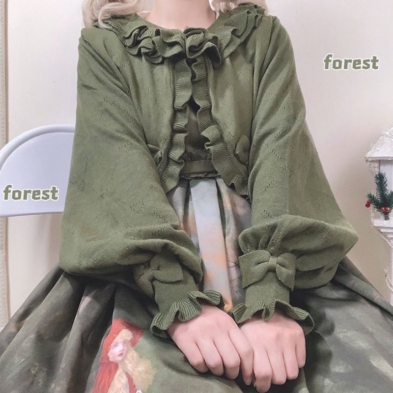 Japanese Lolita Heart Cut-out  - Crop Cardigan Vintage recension och pris