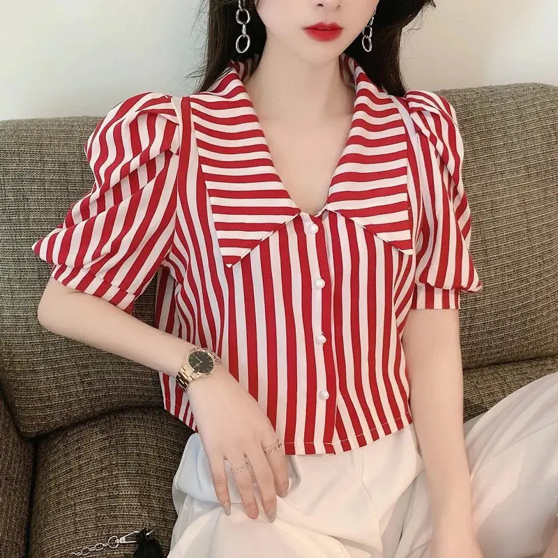 Fashion Striped Blusas Women S - Vintage Fashion De recension och pris