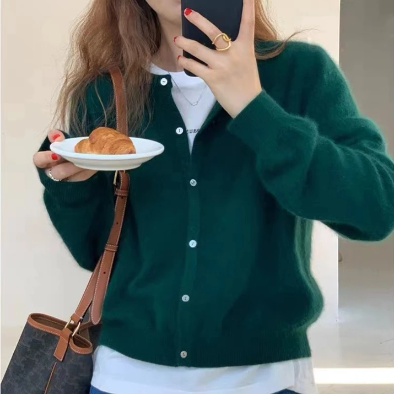 2026 Long Sleeve Vintage Y2k T - Crop Cardigan Vintage recension och pris