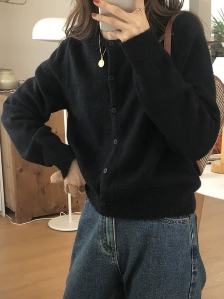 2026 Long Sleeve Vintage Y2k T - Crop Cardigan Vintage recension och pris