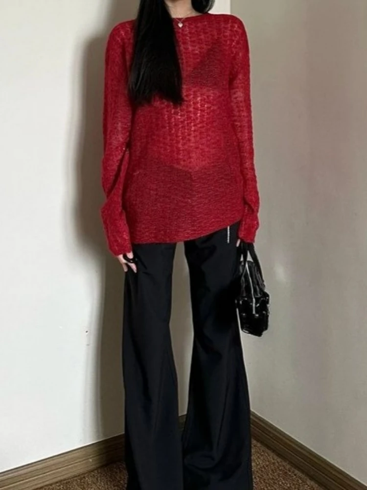 Y2K See-Through Knitted Women' - Usa Vintage Fashion recension och pris