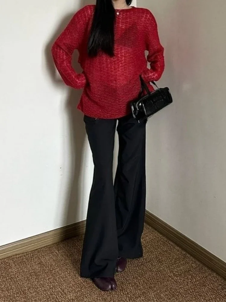 Y2K See-Through Knitted Women' - Usa Vintage Fashion recension och pris