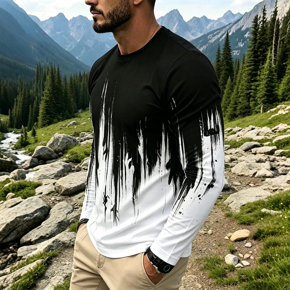 Men's Gradient Ink Splash Long - Usa Vintage Fashion recension och pris