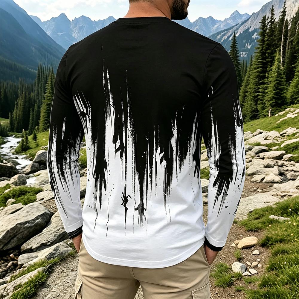 Men's Gradient Ink Splash Long - Usa Vintage Fashion recension och pris