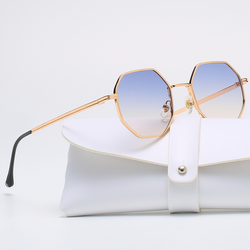 Square Polygon Metal Sunglasse - Vintage Fashion De recension och pris